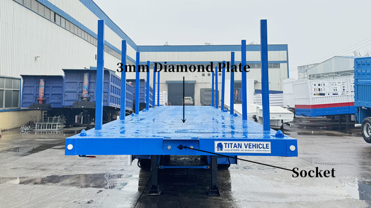 New Flatbed Semi Truck Trailer With Removable Pillars for Sale in Tanzania Dar es Salaam