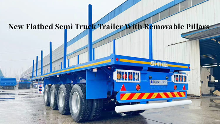 New Flatbed Semi Truck Trailer With Removable Pillars for Sale in Tanzania Dar es Salaam