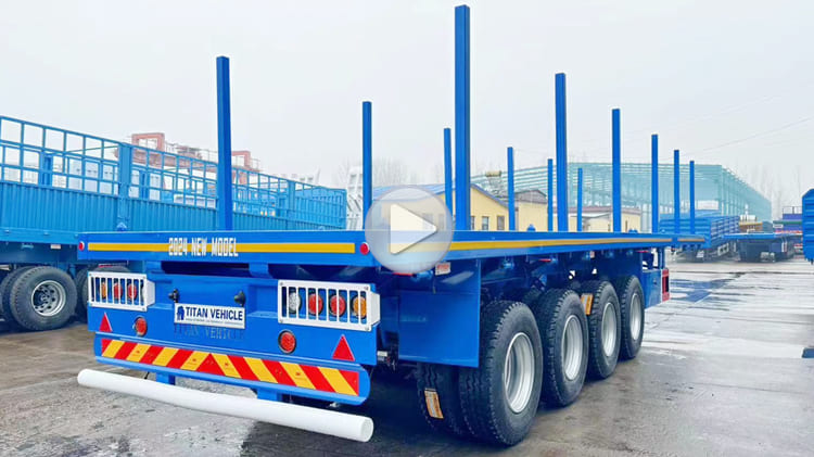 New Flatbed Semi Truck Trailer With Removable Pillars for Sale in Tanzania Dar es Salaam