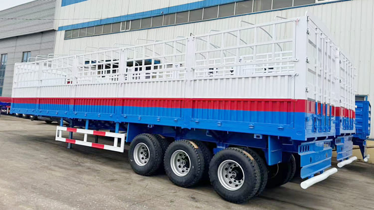 Tri Axle Fence Cargo Semi Trailer for Sale in Tanzania Dar es Salaam 