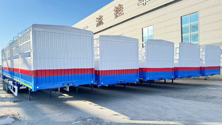Tri Axle Fence Cargo Semi Trailer for Sale in Tanzania Dar es Salaam 