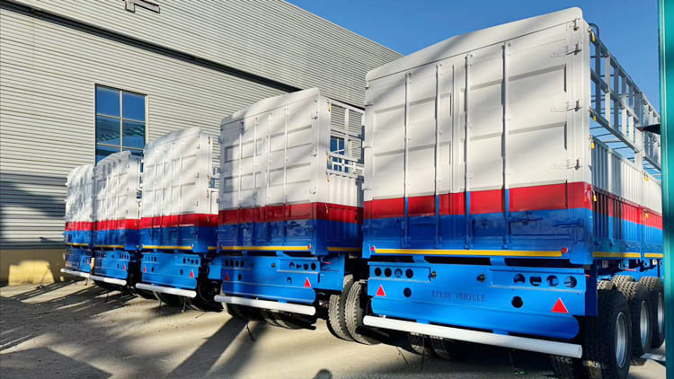 Tri Axle Fence Cargo Semi Trailer for Sale in Tanzania Dar es Salaam 