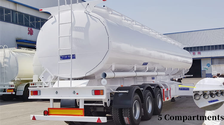 Tri Axle 45000 Liters Oil Tanker Semi Trailers for Sale in Tanzania