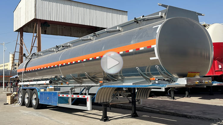 3 Axle 45000 Liters Aluminum Fuel Tanker Trailer for Sale in Tanzania
