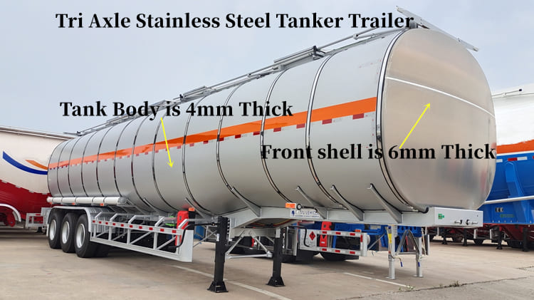 Tri Axle Stainless Steel Tanker Trailer for Sale in Tanzania | Fuel Tanker Price in Dar es Salaam