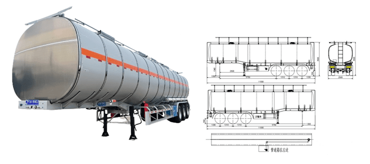 Tri Axle Stainless Steel Tanker Trailer for Sale in Tanzania 