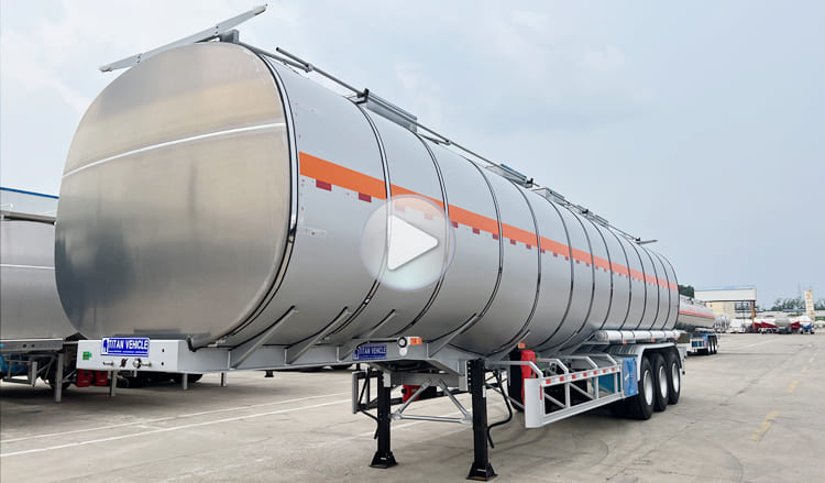 Tri Axle Stainless Steel Tanker Trailer for Sale in Tanzania