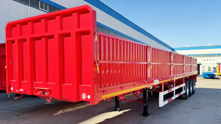 3 Axle 60 Tons Drop Side Semi Trailer for Sale in Tanzania Dar es Salaam 