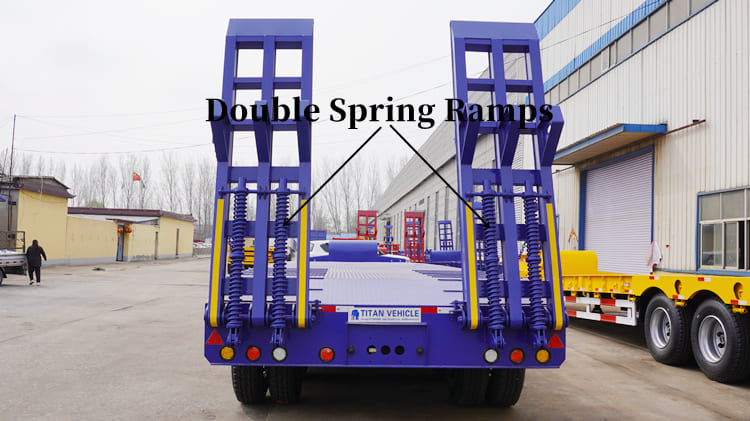 Tri Axle Low Bed Trailer for Sale in Tanzania | 80 Tons Low Bed Semi Trailer for Sale in Dar es Salaam