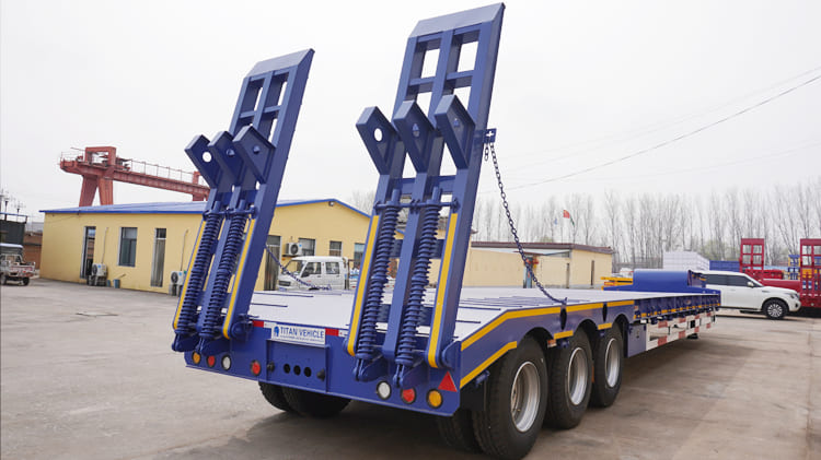 Tri Axle Low Bed Semi Trailer for Sale in Tanzania Dar es Salaam