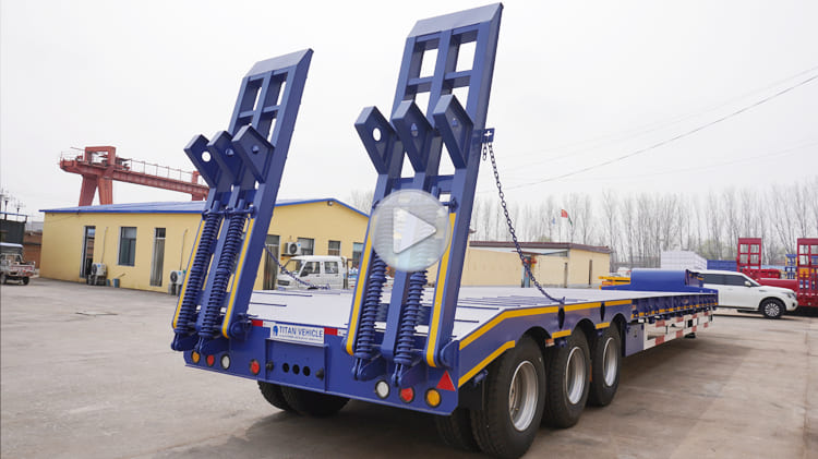 Tri Axle Low Bed Semi Trailer for Sale in Tanzania Dar es Salaam
