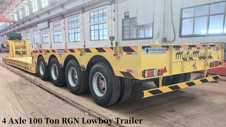 4 Axle 100 Ton Lowboy Trailer for Sale in Tanzania | RGN Trailer Price in Tanzania