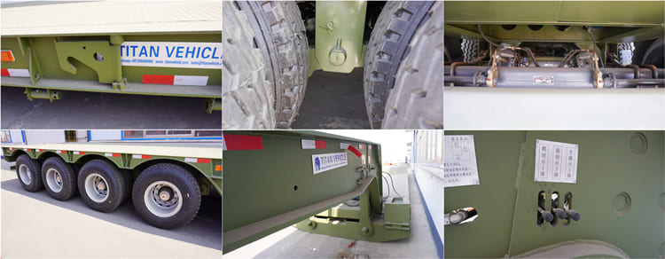 4 Axle 100 Tons Detachable Gooseneck Trailer for Sale in Tanzania