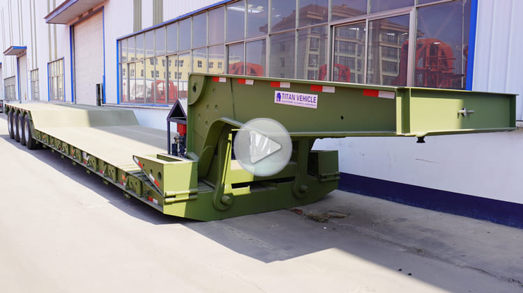 4 Axle 100 Tons Detachable Gooseneck Trailer for Sale in Tanzania