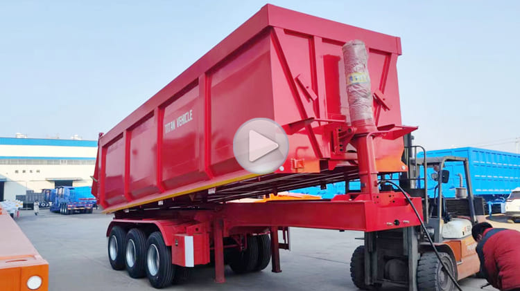 Tri Axle 40 Ton Heavy Duty Hydraulic Dump Trailer for Sale in Tanzania