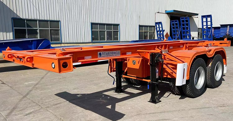 2 Axle 20Ft Container Chassis Trailer for Sale in Tanzania