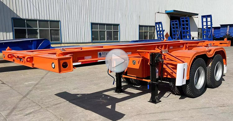 2 Axle 20Ft Container Chassis Trailer for Sale in Tanzania