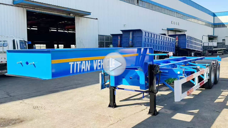 2 Axle Gooseneck Container Skeleton Trailer for Sale in Tanzania Dar es Salaam