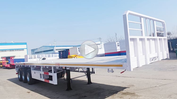 3 Axle 40Ft Flatbed Semi Trailer for Sale in Tanzania Dar es Salaam 