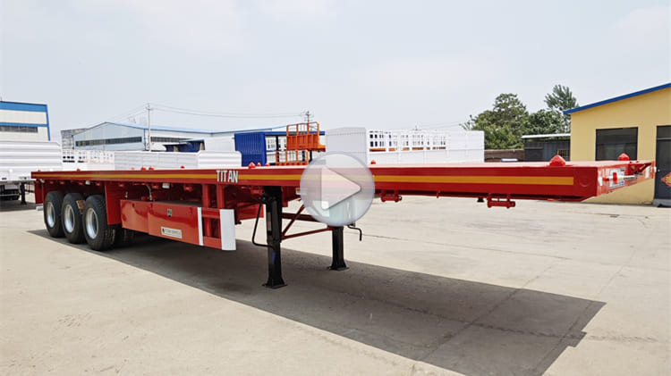 3 Axle 40 Feet Semi Truck Flatbed Trailer for Sale in Tanzania