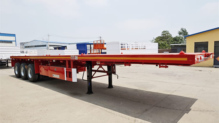 3 Axle 40 Feet Semi Truck Flatbed Trailer for Sale in Tanzania