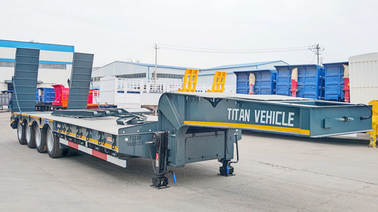 4 Axle 100 Ton Hydraulic Low Low Bed Trailer Price in Tanzania
