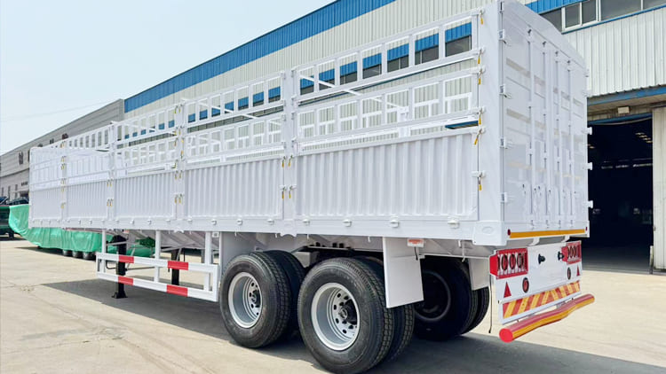 New Fence Cargo Semi Trailer with Bogie Suspension Price in Tanzania