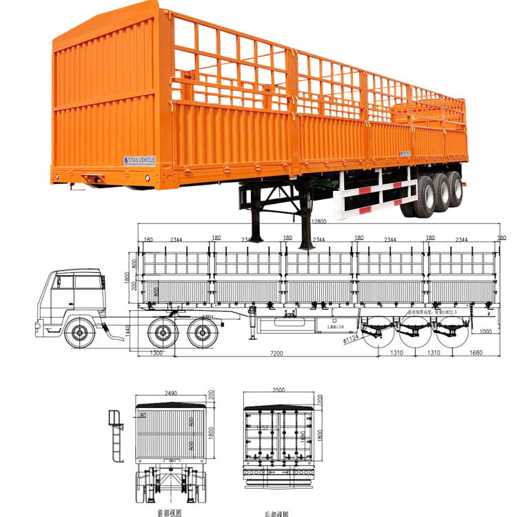 3 Axle 60 Ton Stake Semi Trailers for Sale in Tanzania Dar es Salaam