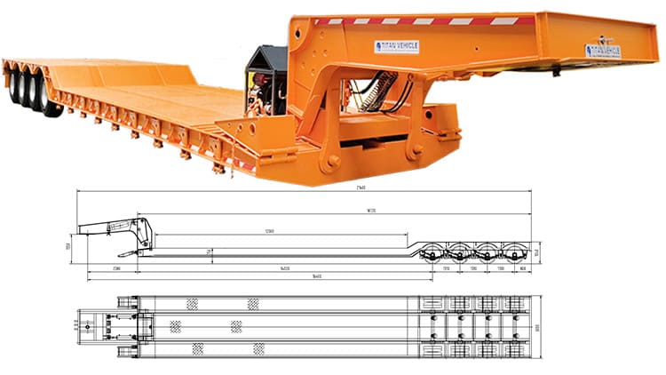 New 4 Axle Hydraulic Detach Gooseneck Trailers for Sale in Tanzania 