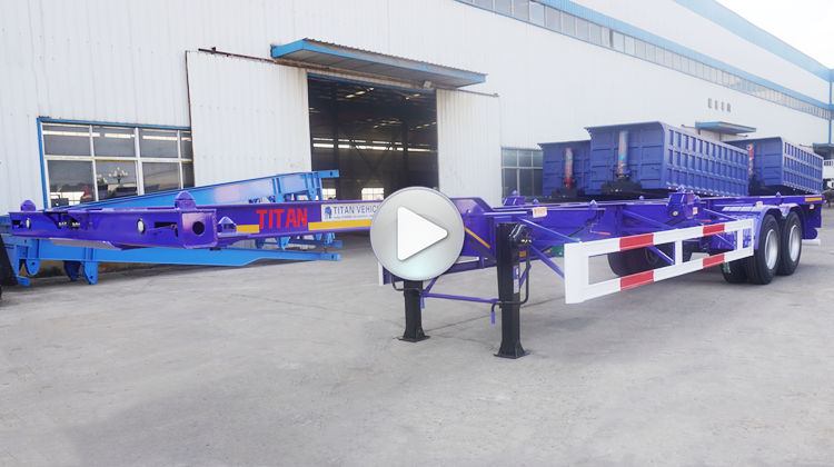  2 Axle 40Ft Skeleton Trailer for Sale in Tanzania Mtwara