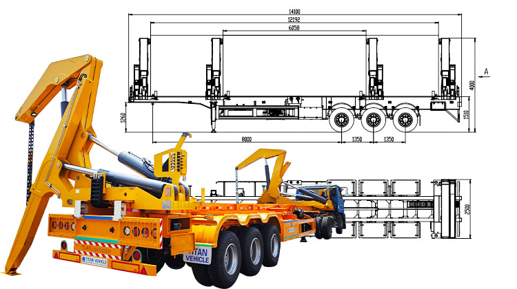 37T 40Ft Container Side Lifter Trailer for Sale in Tanzania Dar es Salaam
