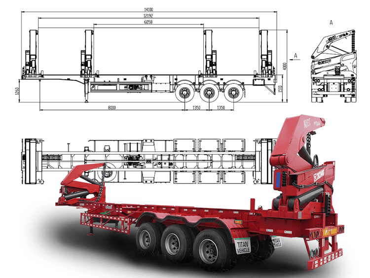 45 Ton 40Ft Container Side Loader Trailer for Sale in Tanzania Dar Es Salaam