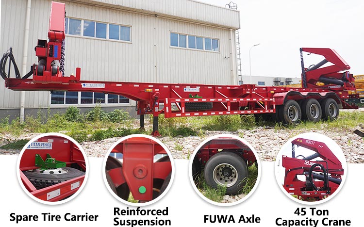 45 Ton 40Ft Container Side Loader Trailer for Sale in Tanzania Dar Es Salaam