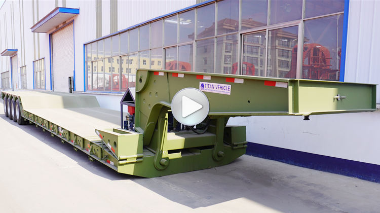 4 Axle 100 Ton Lowboy Trailer for Sale in Tanzania Dar Es Salaam