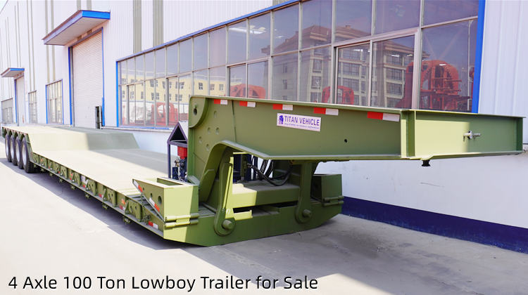4 Axle 100 Ton Lowboy Trailer for Sale in Tanzania Dar Es Salaam