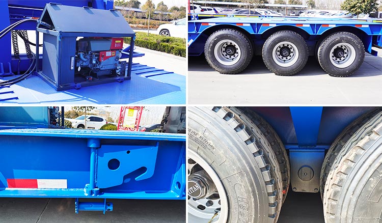 3 Lines 6 Axles 130 Ton Detach Gooseneck   Detachable Gooseneck Trailer for Sale in Tanzania