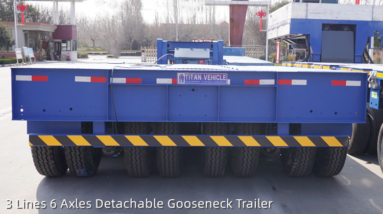3 Lines 6 Axles 130 Ton Detach Gooseneck |  Detachable Gooseneck Trailer for Sale in Tanzania