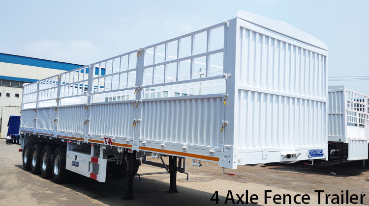 4 Axle Fence Semi Trailer for Sale in Tanzania, Dar es Salaam