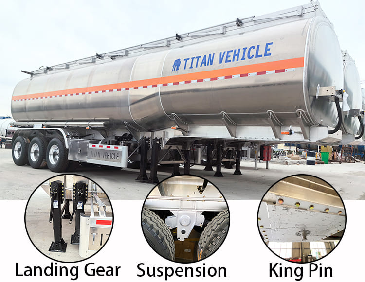 42000 Liters Aluminum Tanker Trailer for Sale in Tanzania, Kilwa Masoko 
