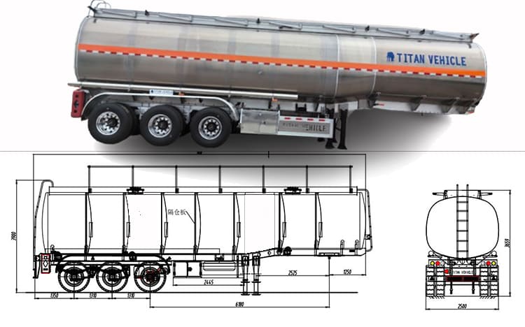 42000 Liters Aluminum Tanker Trailer for Sale in Tanzania, Kilwa Masoko 