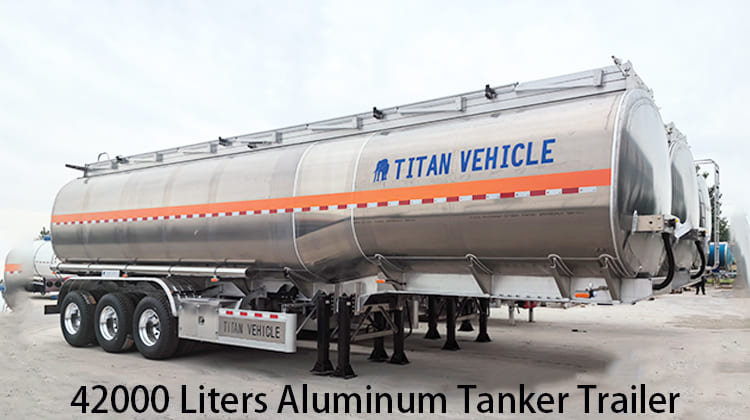 42000 Liters Aluminum Tanker Trailer for Sale in Tanzania, Kilwa Masoko 