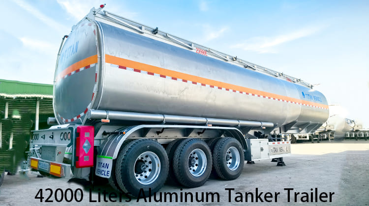 42000 Liters Aluminum Tanker Trailer for Sale in Tanzania, Kilwa Masoko 