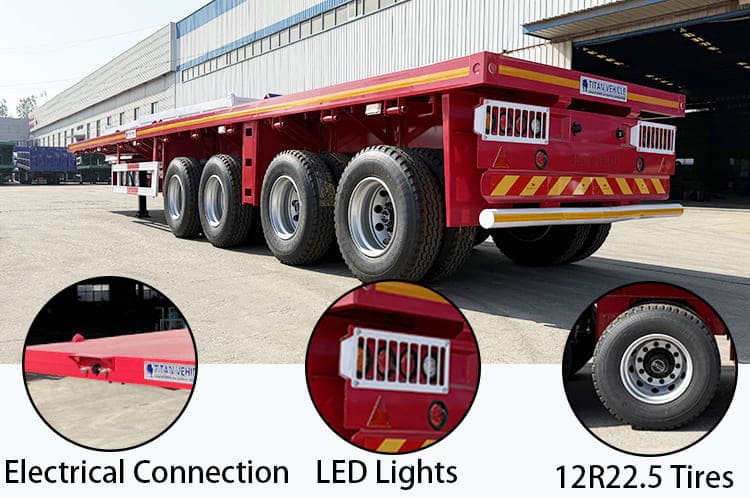 4 Axle Flatbed Semi Trailer for Sale in Tanzania, Lindi