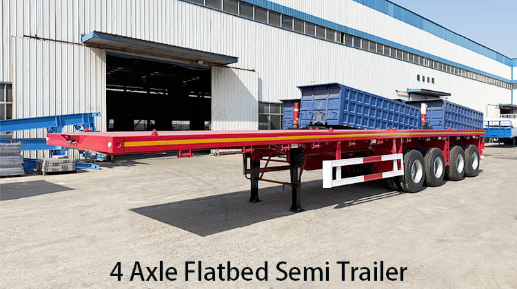 4 Axle Flatbed Semi Trailer for Sale in Tanzania, Lindi