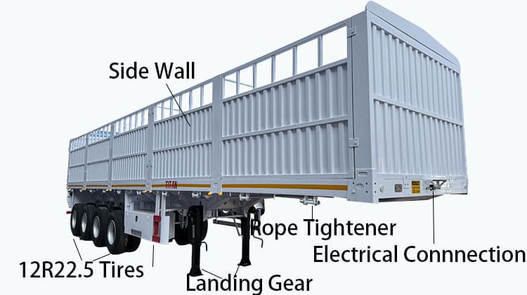 New 4 Axle Stake Semi Trailers for Sale in Tanzania, Zanzibar