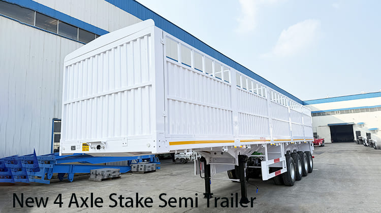 New 4 Axle Stake Semi Trailers for Sale in Tanzania, Zanzibar