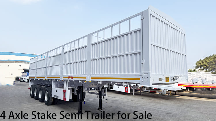New 4 Axle Stake Semi Trailers for Sale in Tanzania, Zanzibar