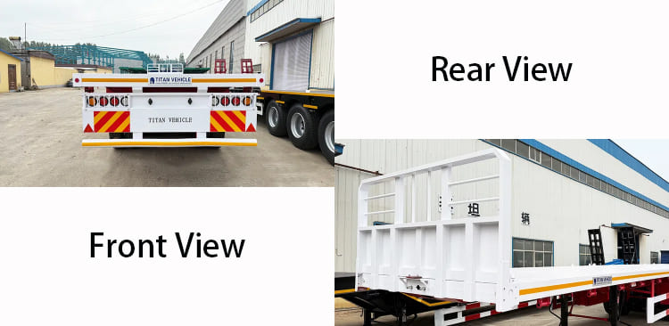 New Flatbed Truck Trailer for Sale with Front Board in Tanzania, Dar es Salaam