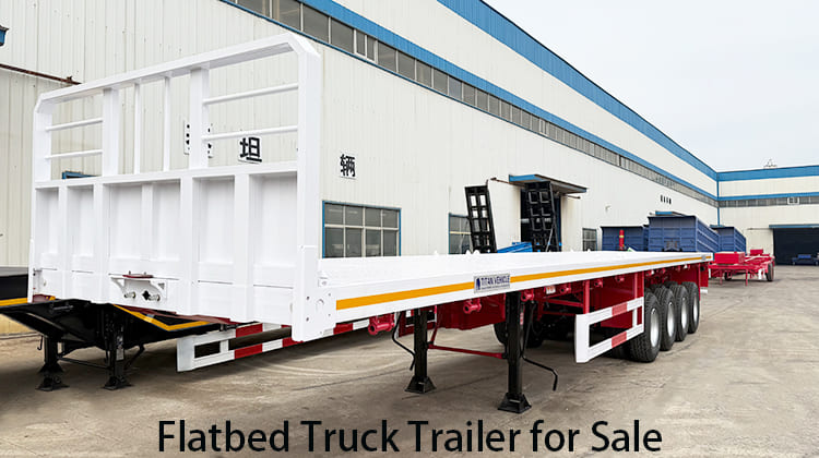 New Flatbed Truck Trailer for Sale with Front Board in Tanzania, Dar es Salaam