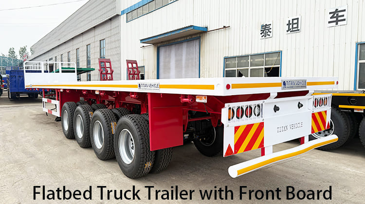New Flatbed Truck Trailer for Sale with Front Board in Tanzania, Dar es Salaam
